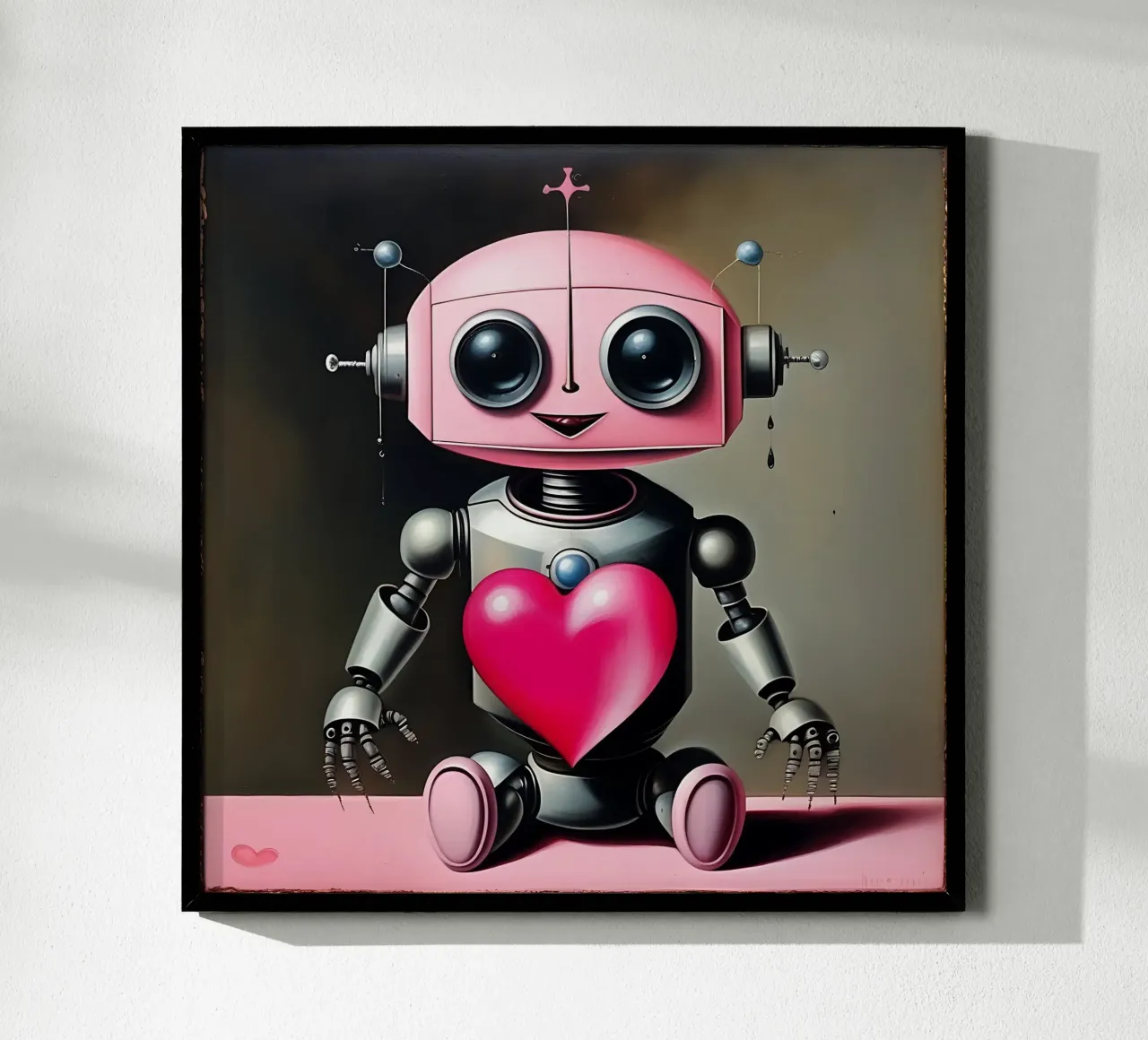 Robot con un cuore_21 carta hahnemühle da Pink- und LoveArt by LK