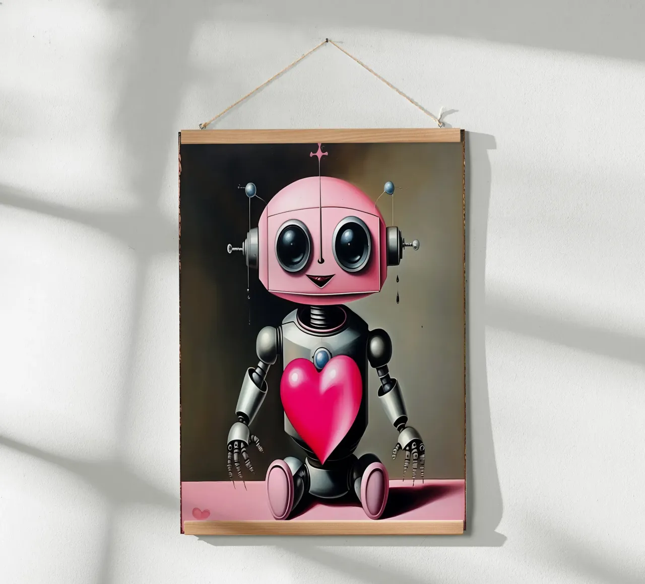 Robot con un cuore_21 carta hahnemühle da Pink- und LoveArt by LK