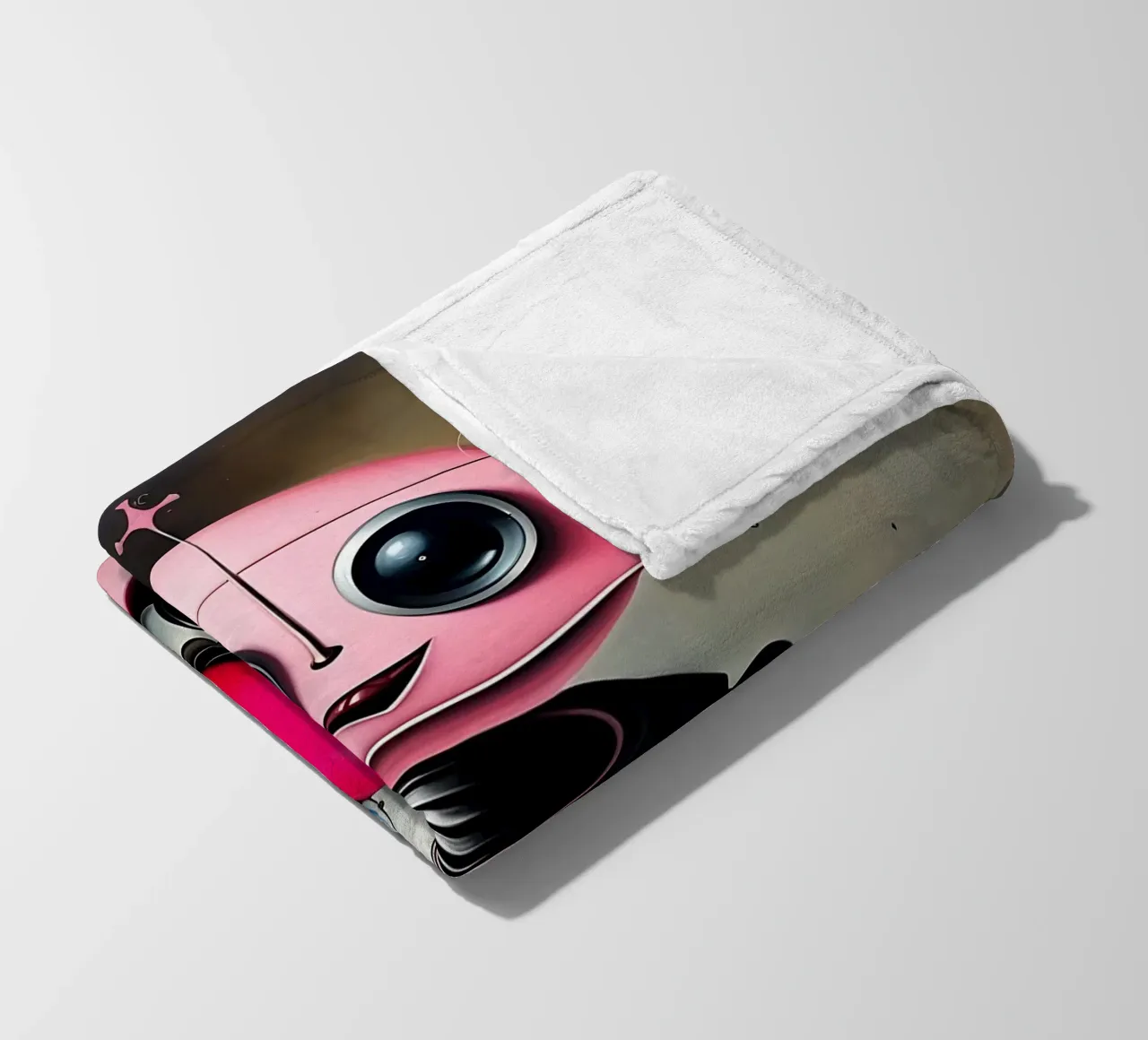 Roboter mit Herz_21 Fleecedecke von Pink- und LoveArt by LK