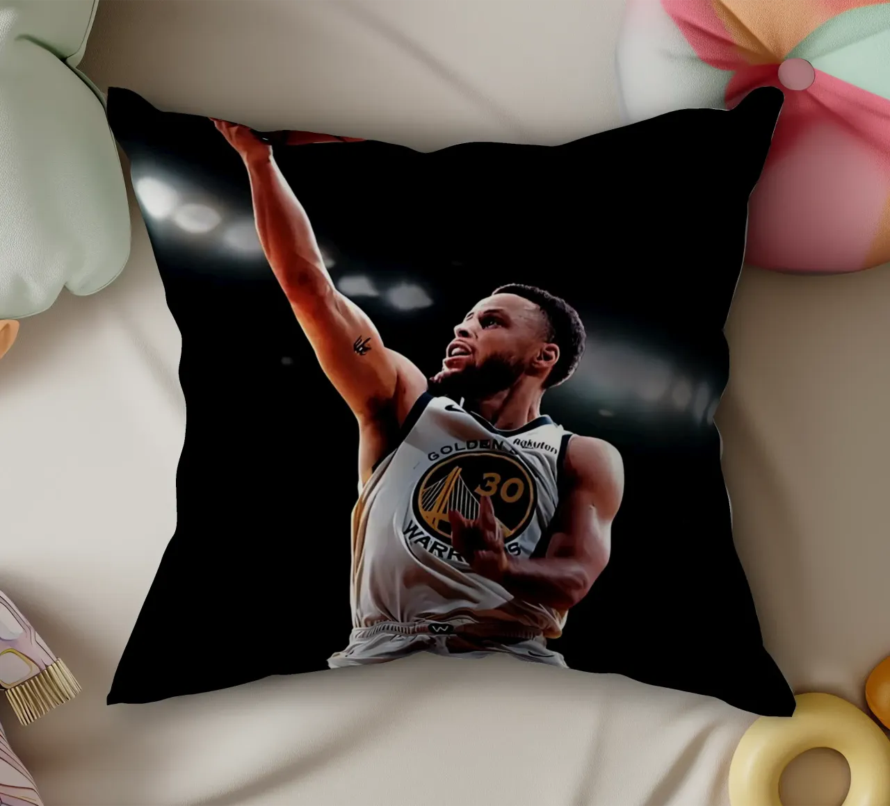 S. Curry cuscino da Low poly art