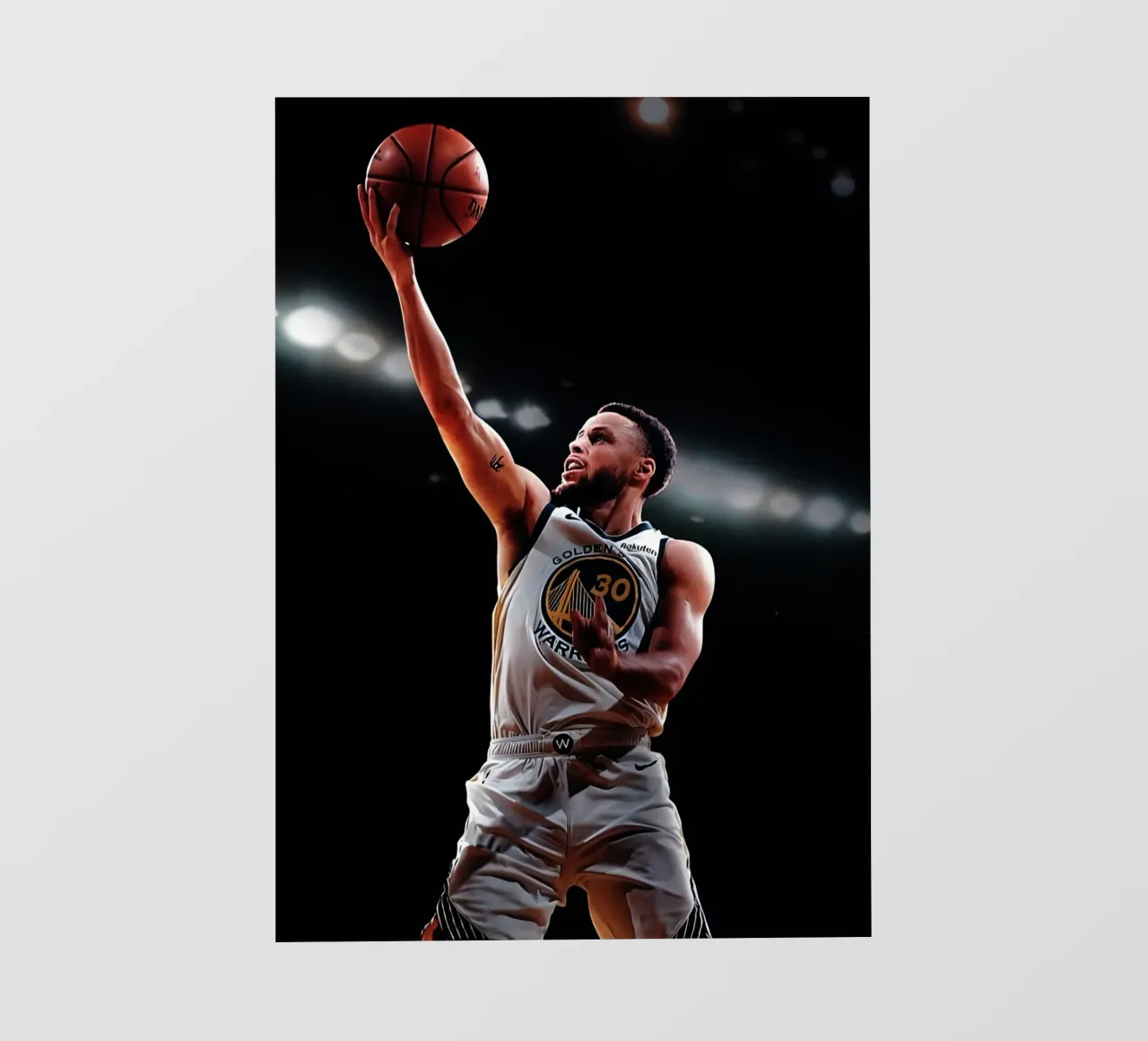 S. Curry pellicola backlit da Low poly art