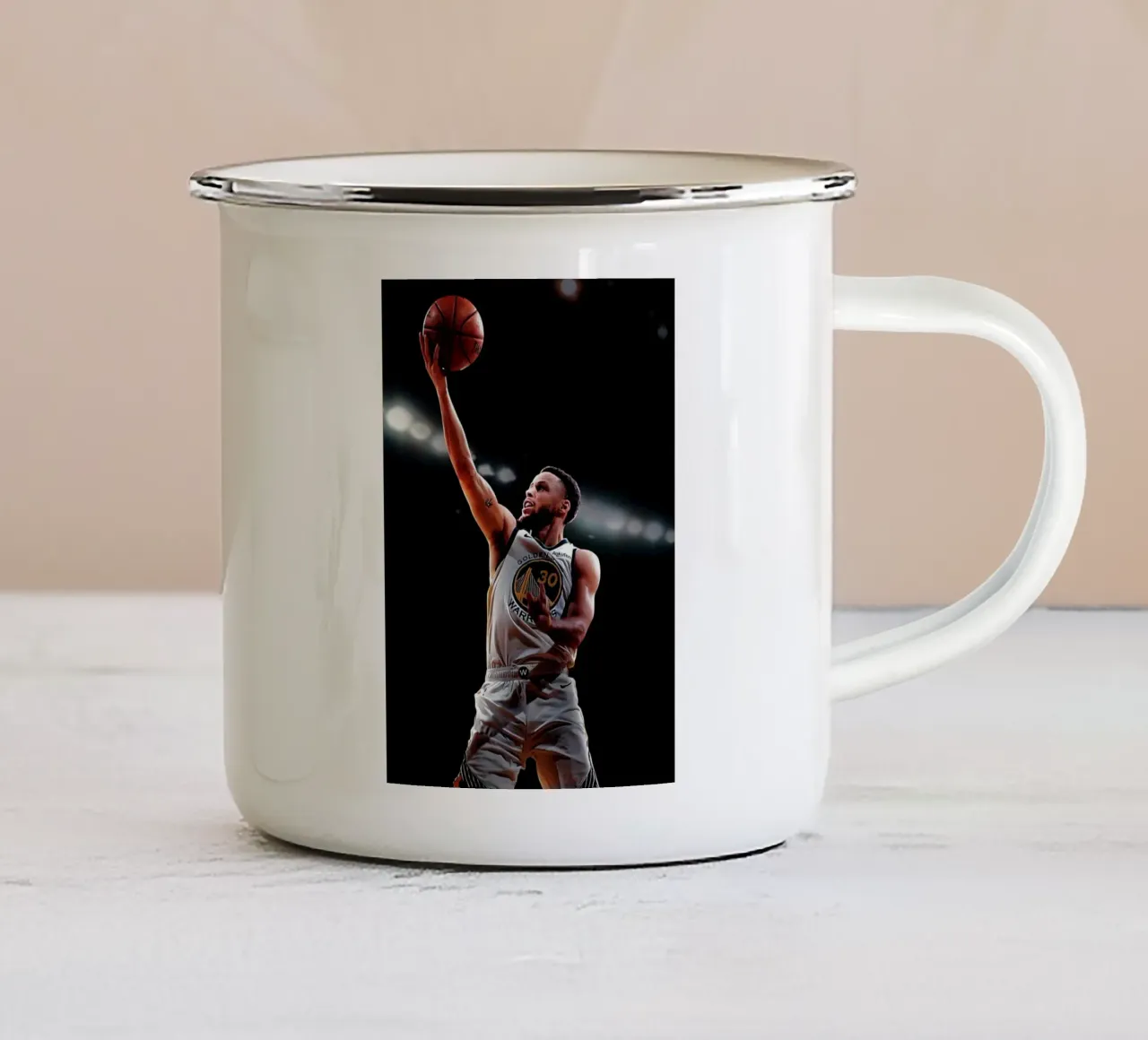 S. Curry tazza in smalto da Low poly art