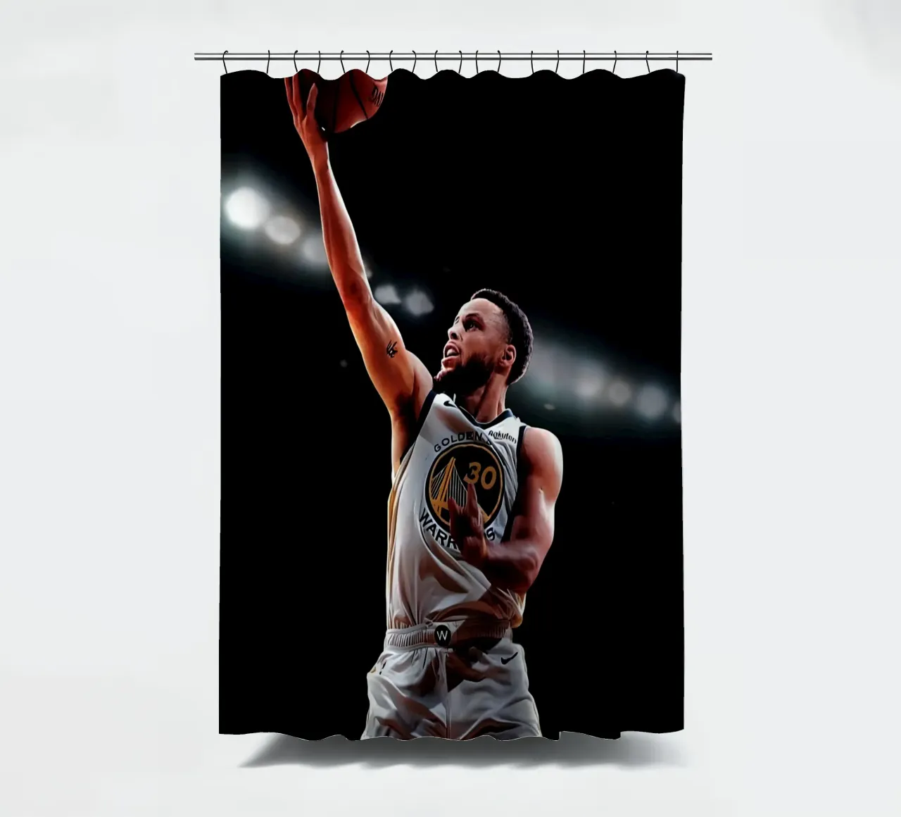 S. Curry shower curtain by Low poly art