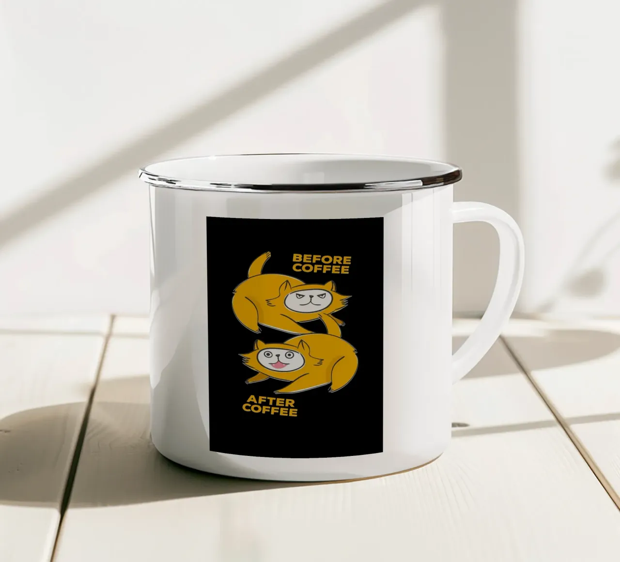 Prima del caffè Dopo il caffè tazza in smalto da Bartosz Powalka