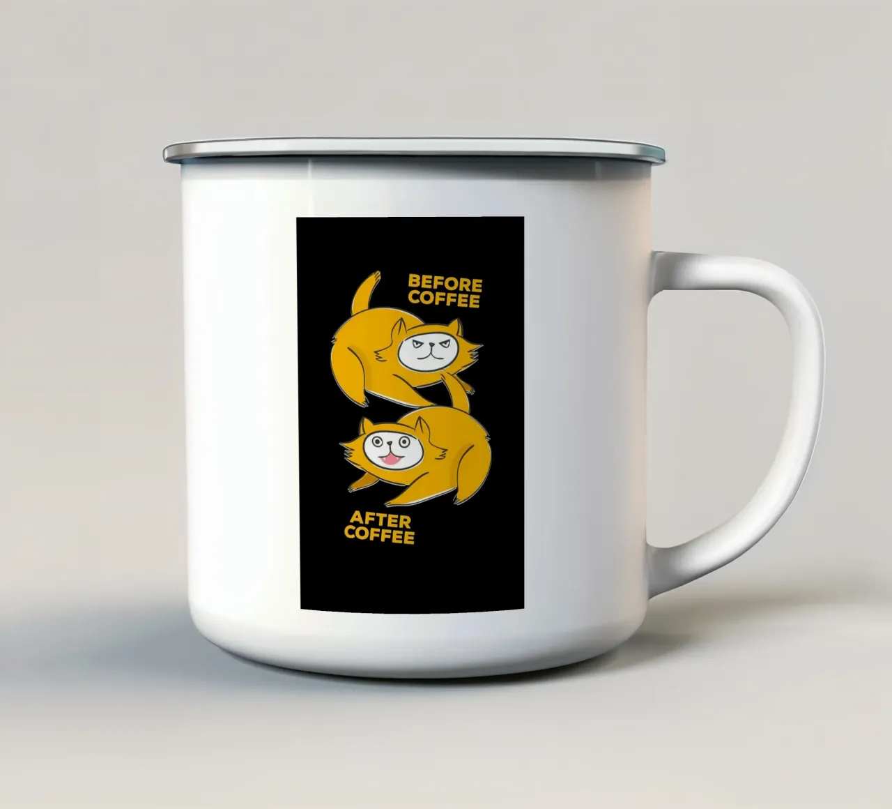 Prima del caffè Dopo il caffè tazza in smalto da Bartosz Powalka