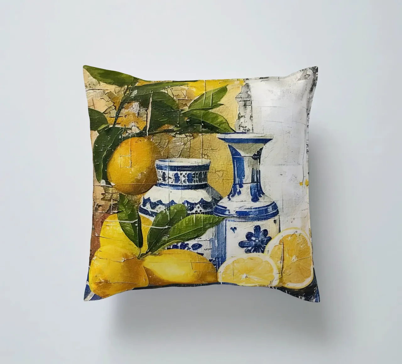 Lemons and vases cuscino da LisaArtes