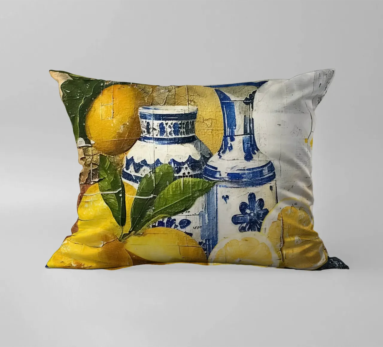 Lemons and vases cuscino da LisaArtes