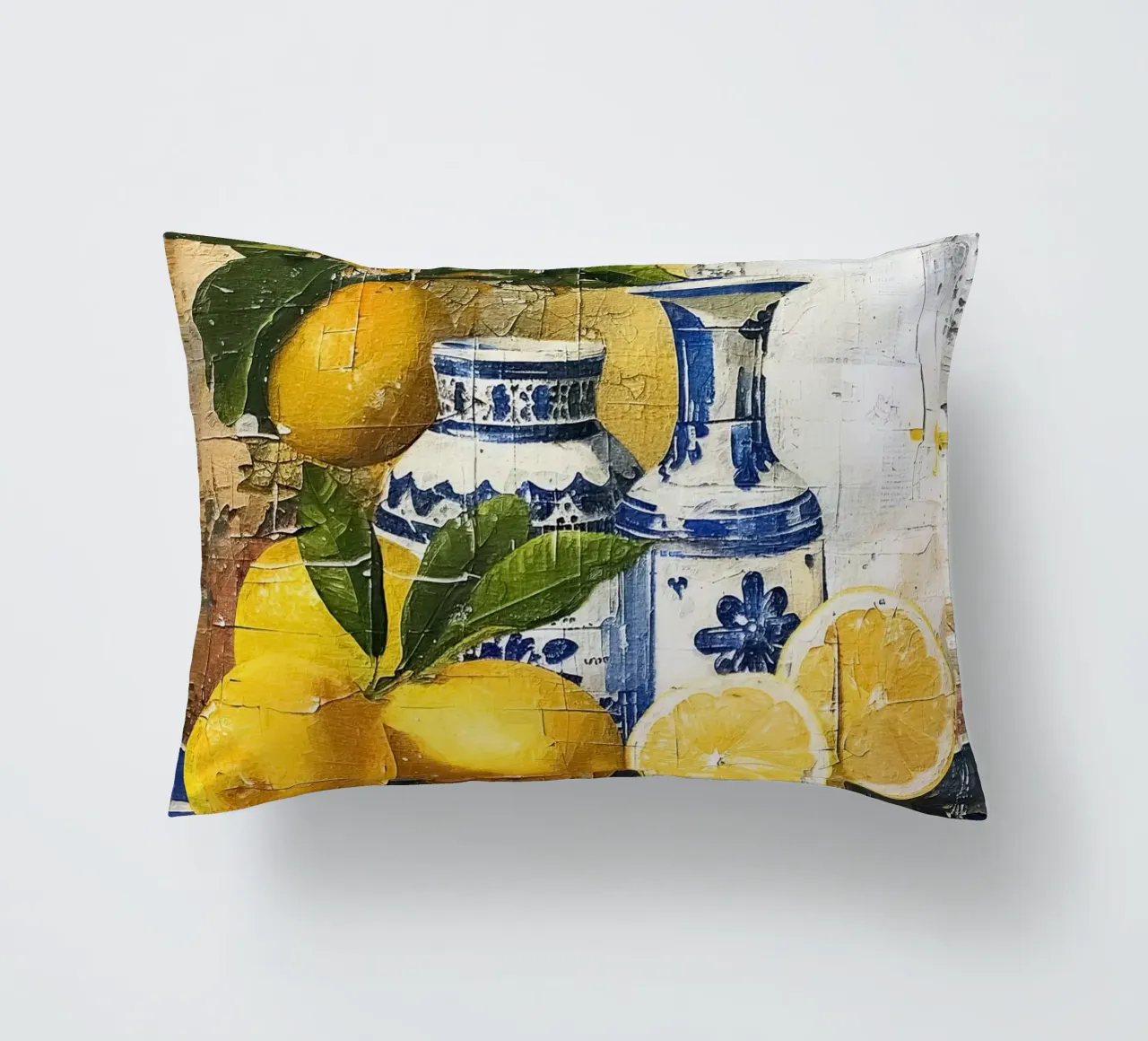 Lemons and vases cuscino da LisaArtes