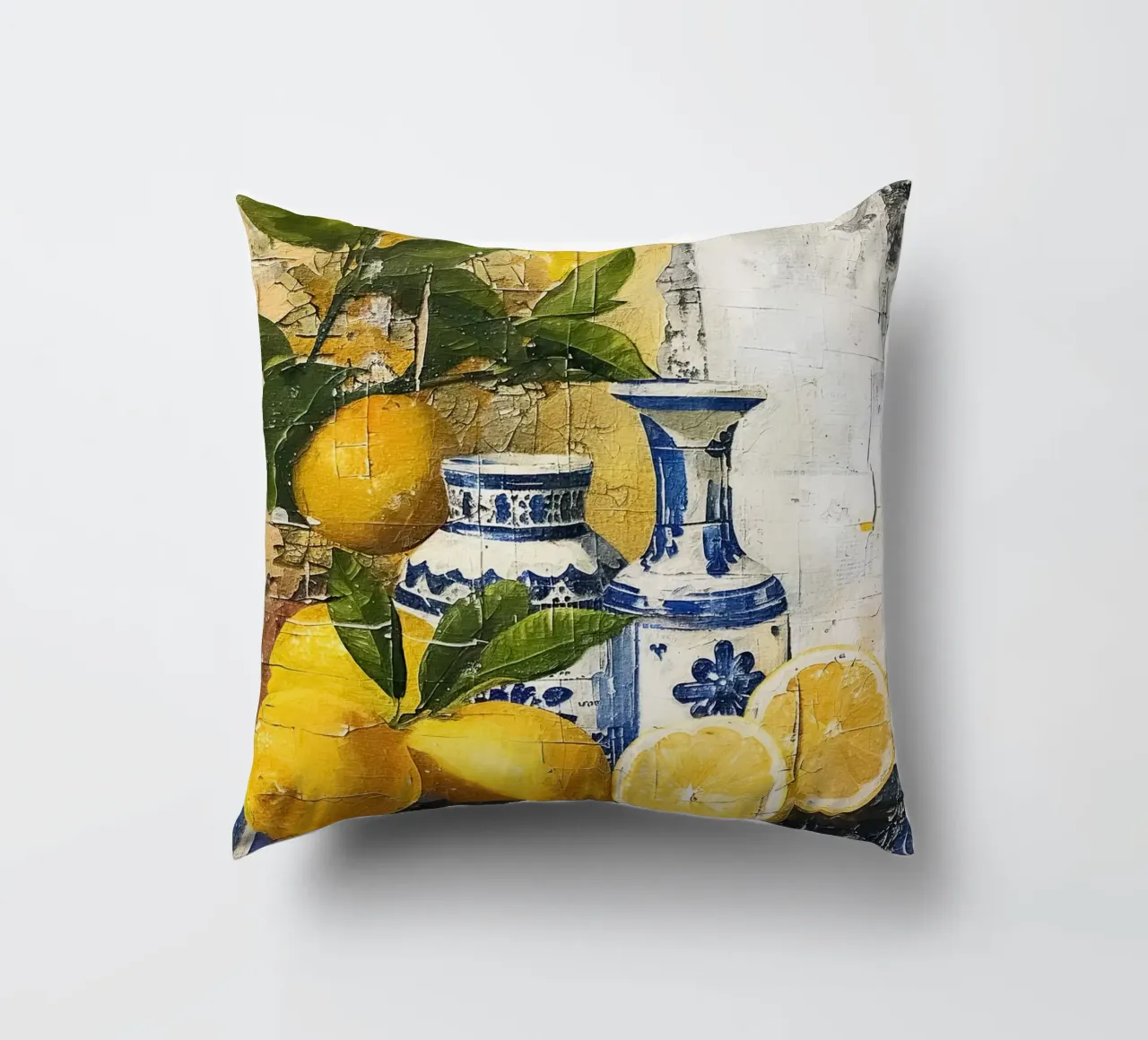Lemons and vases cuscino da LisaArtes