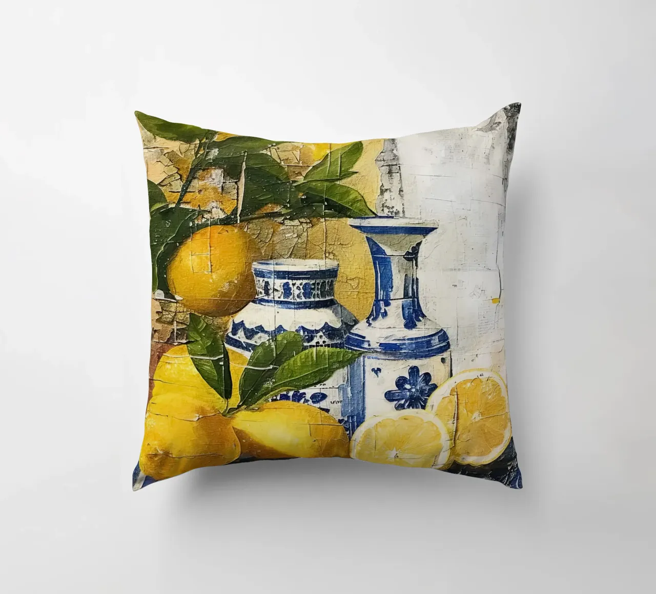 Lemons and vases cuscino da LisaArtes