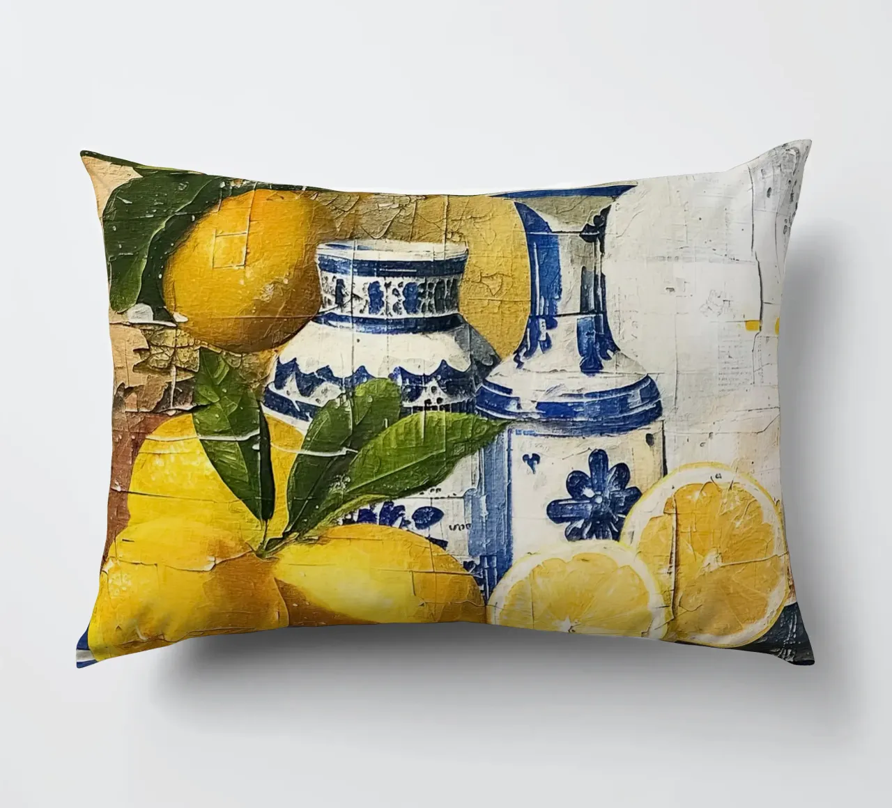 Lemons and vases cuscino da LisaArtes
