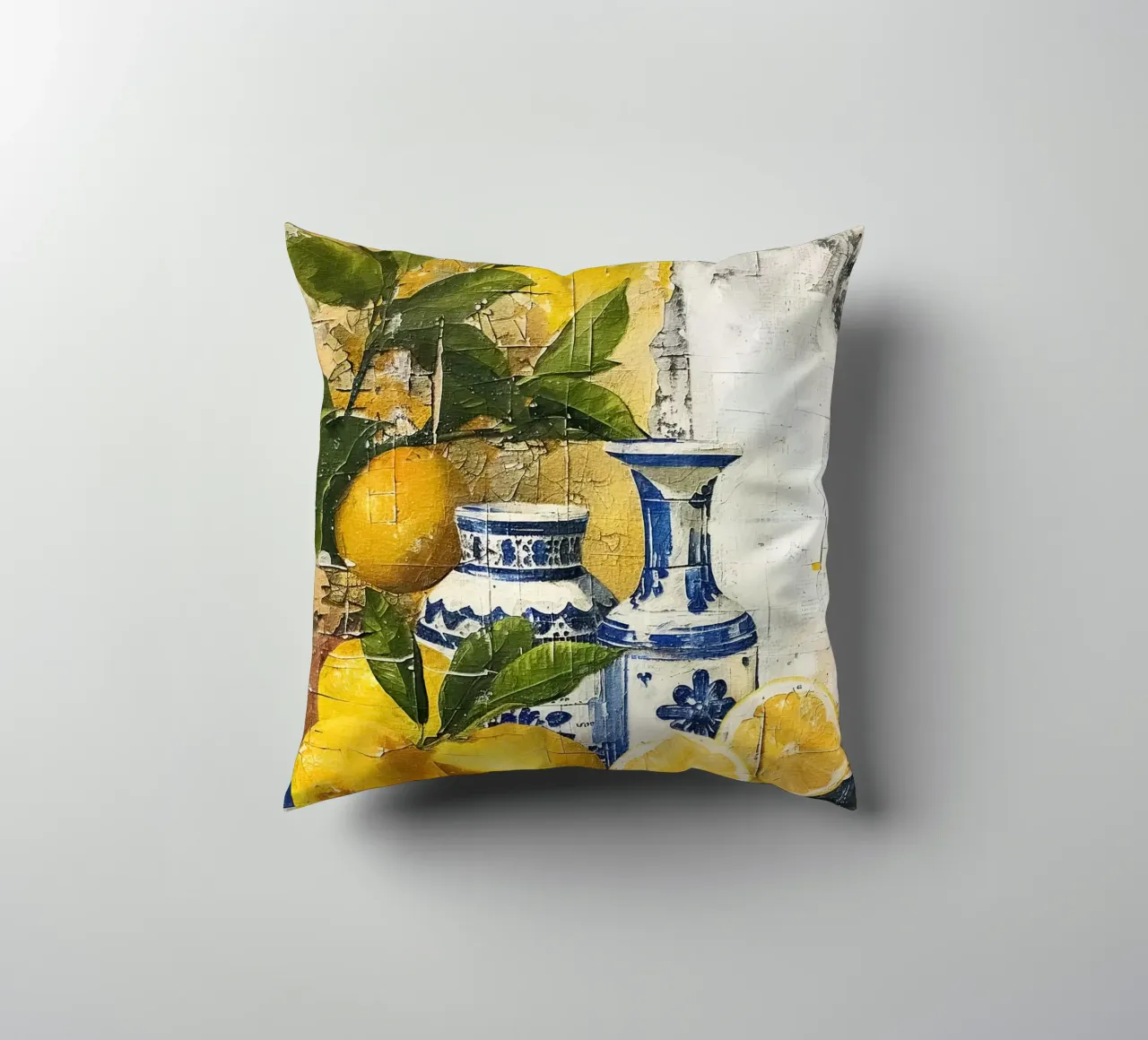 Lemons and vases cuscino da LisaArtes