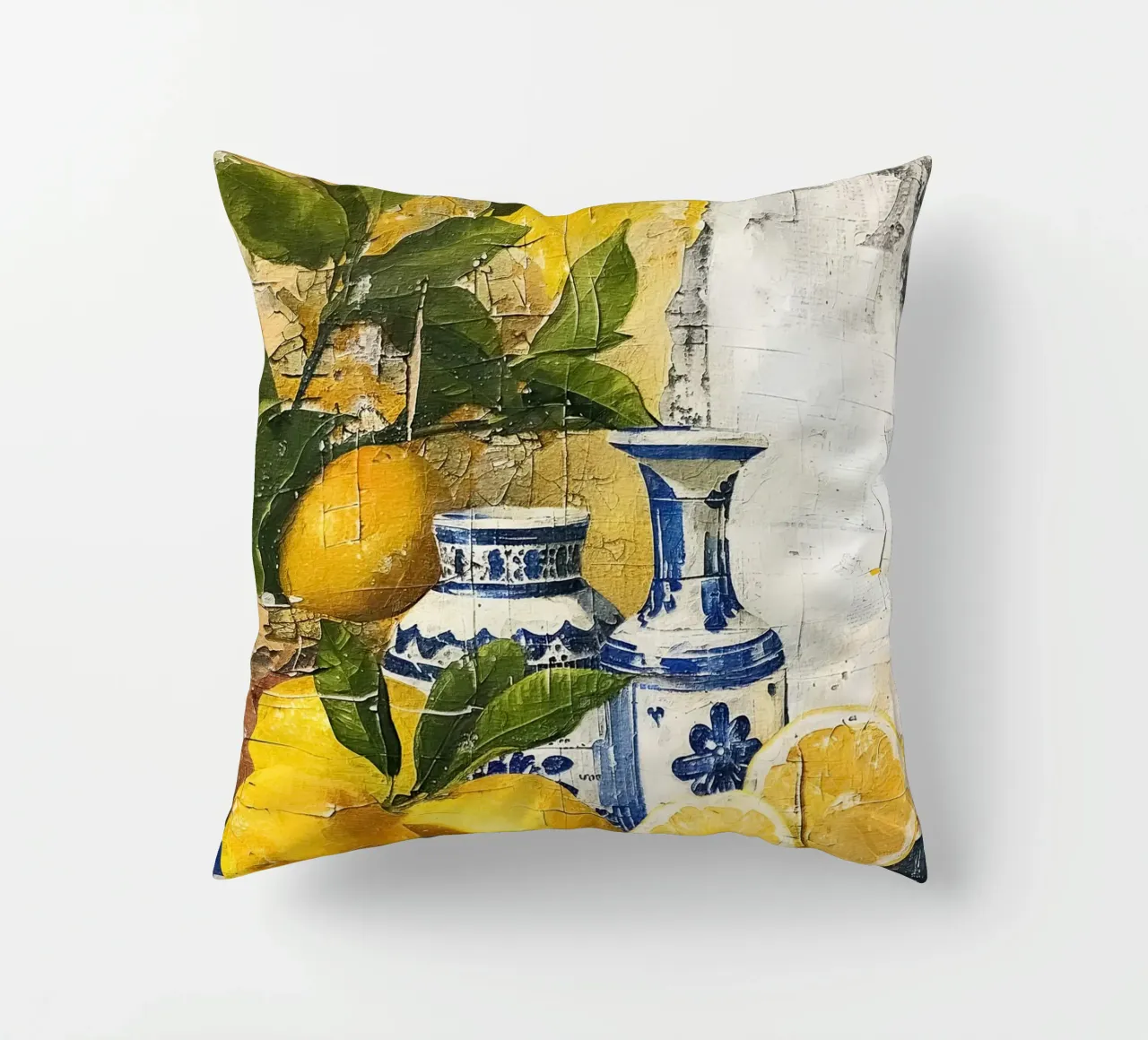 Lemons and vases cuscino da LisaArtes