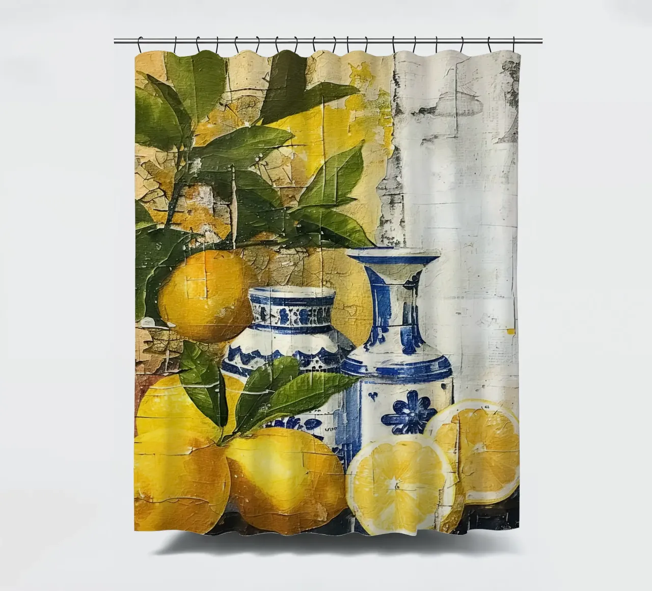 Lemons and vases tenda da doccia da LisaArtes