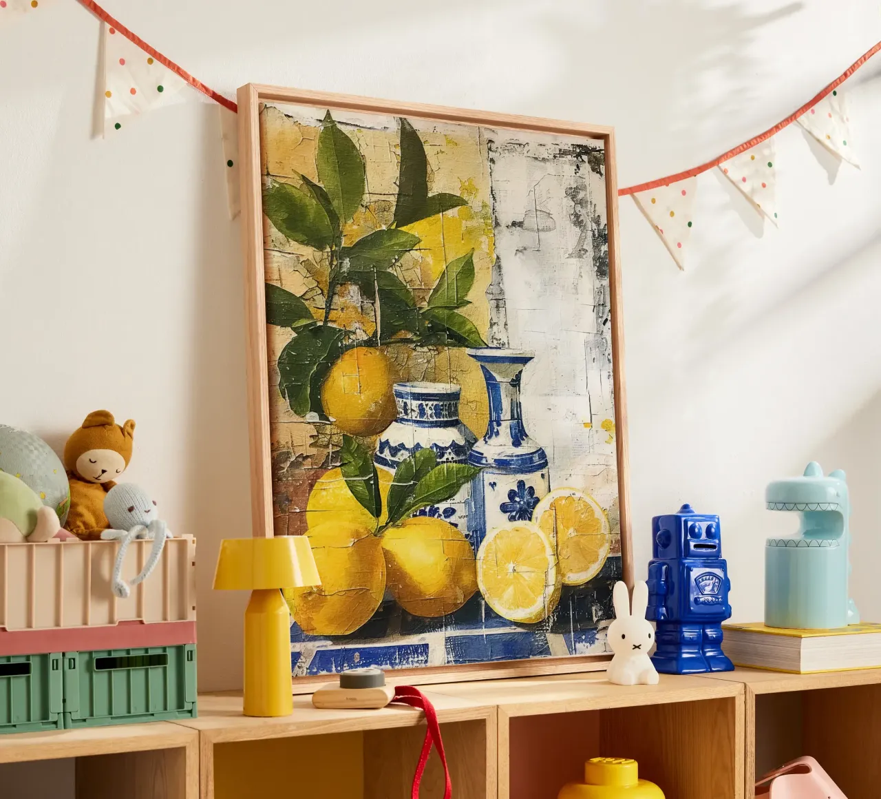 Lemons and vases canvas by LisaArtes
