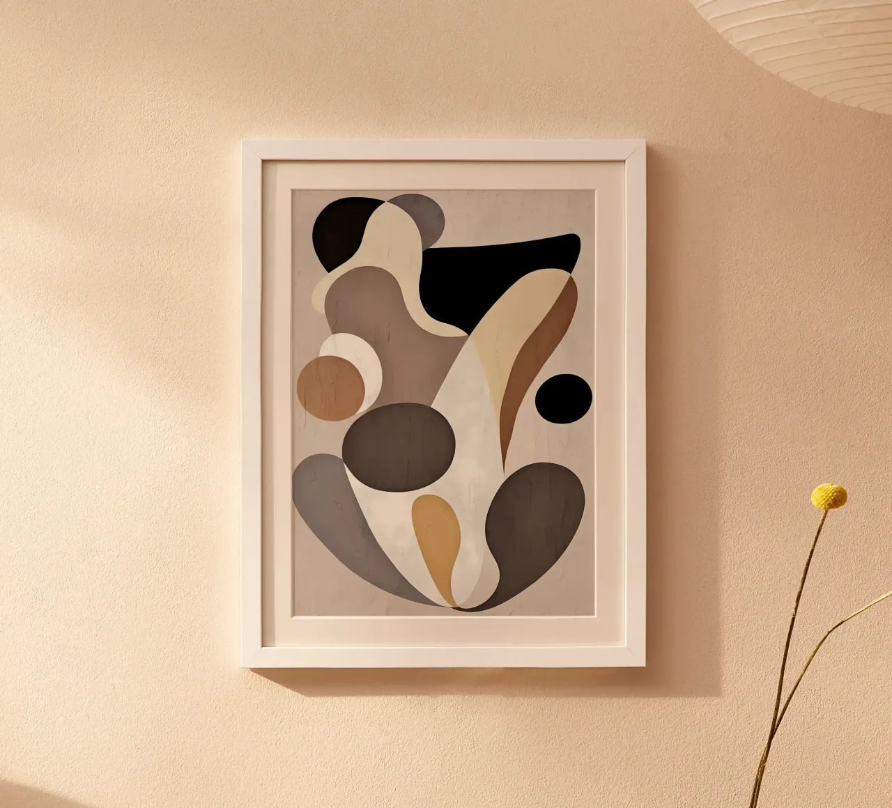 Black and Beige Abstract Hahnemühle von Aiden Garcia