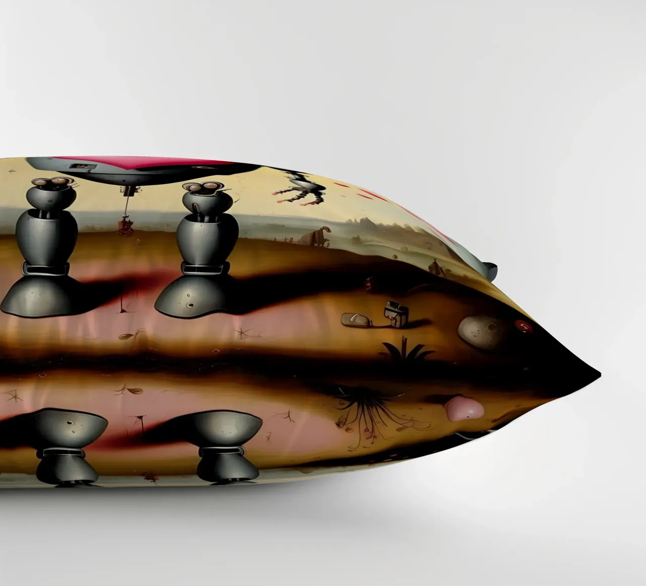 Robot con un cuore_22 cuscino da Pink- und LoveArt by LK