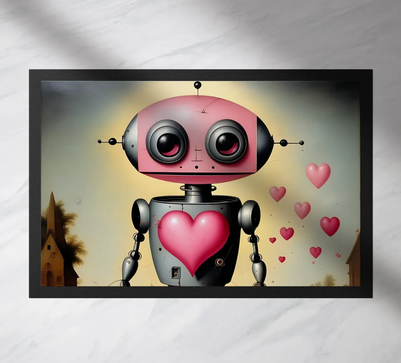 Robot con un cuore_22 zerbino da Pink- und LoveArt by LK