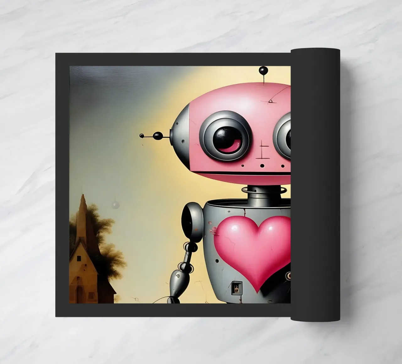 Robot con un cuore_22 zerbino da Pink- und LoveArt by LK