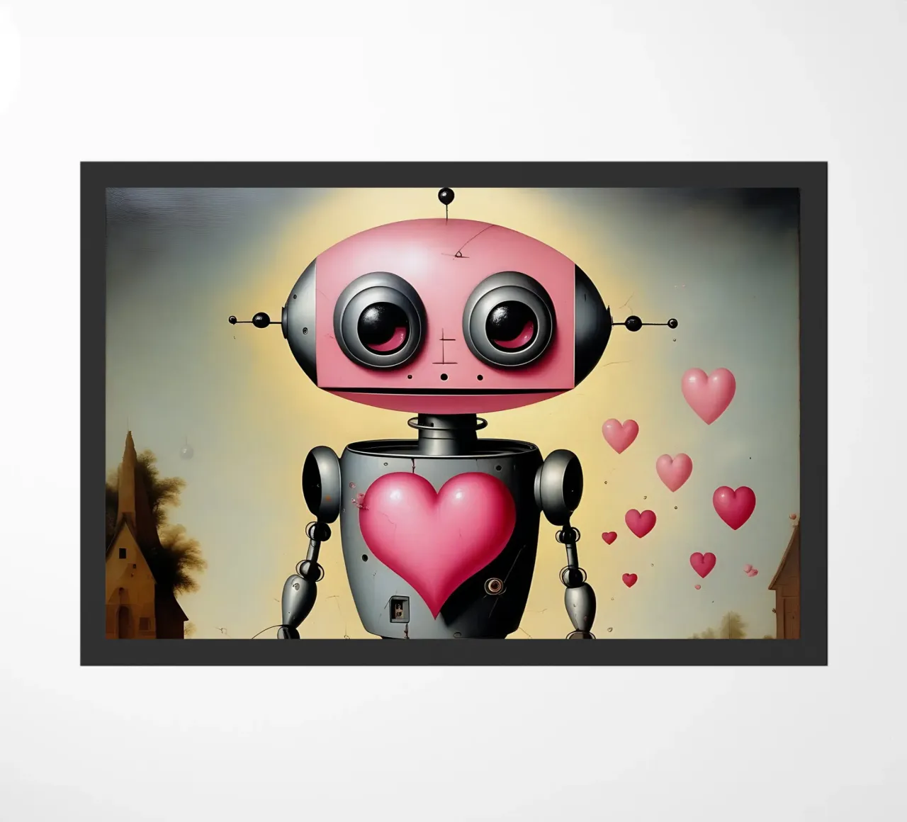 Robot con un cuore_22 zerbino da Pink- und LoveArt by LK