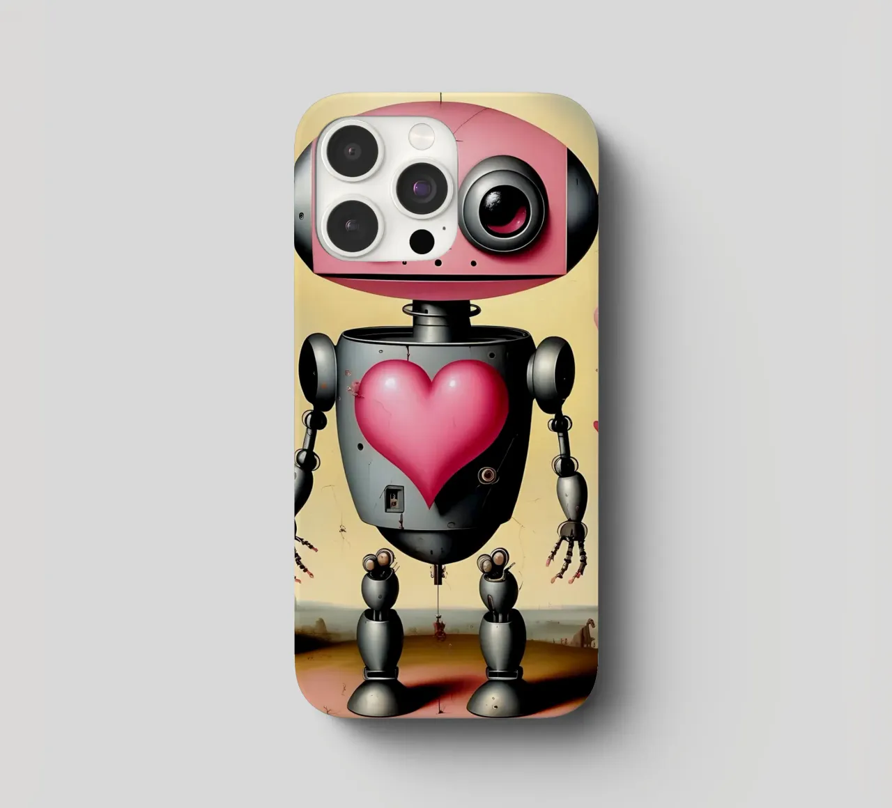 Robot con un cuore_22 cover iphone da Pink- und LoveArt by LK