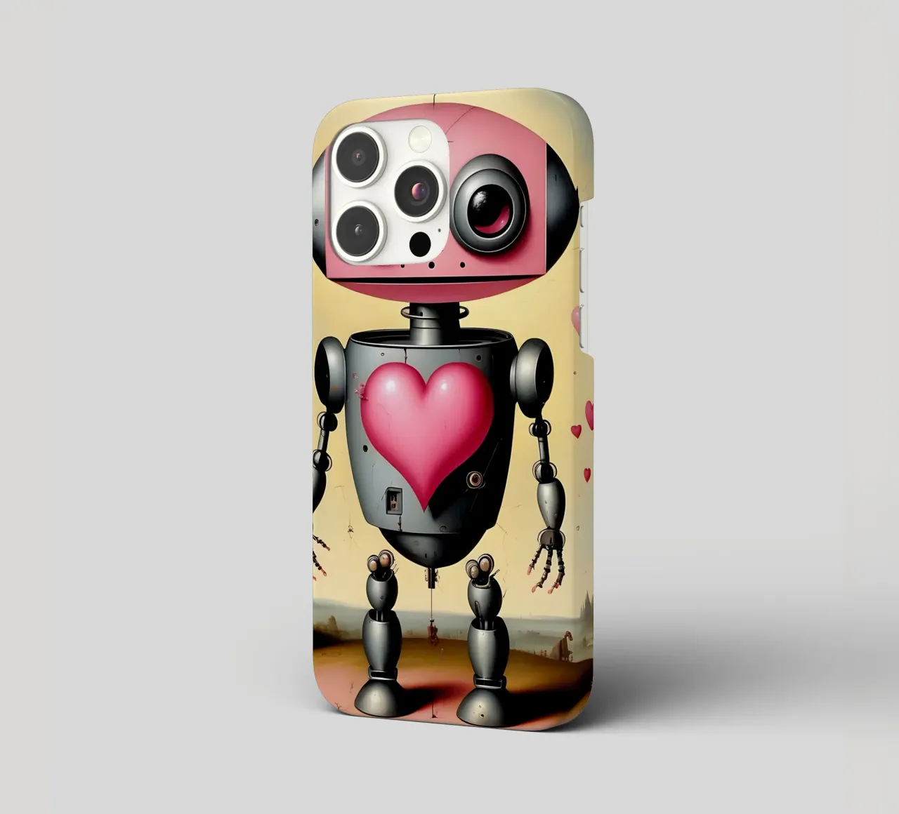 Robot con un cuore_22 cover iphone da Pink- und LoveArt by LK