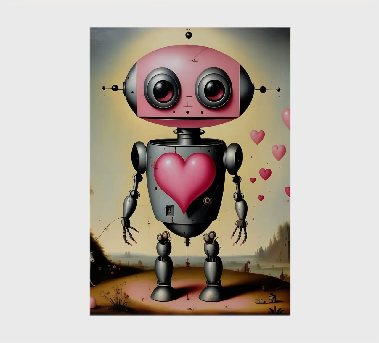 Robot con un cuore_22 diario da Pink- und LoveArt by LK