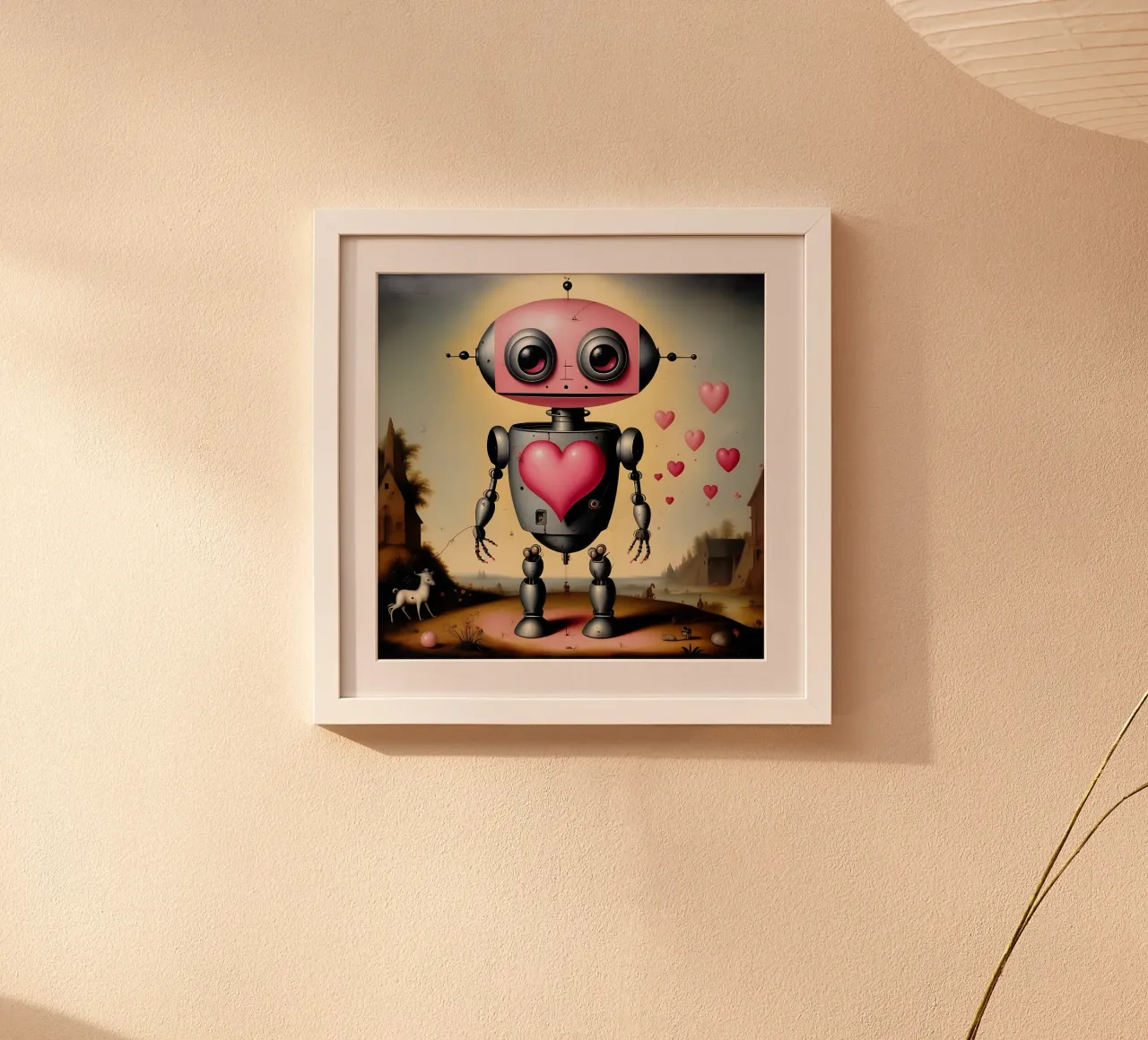 Robot con un cuore_22 carta hahnemühle da Pink- und LoveArt by LK