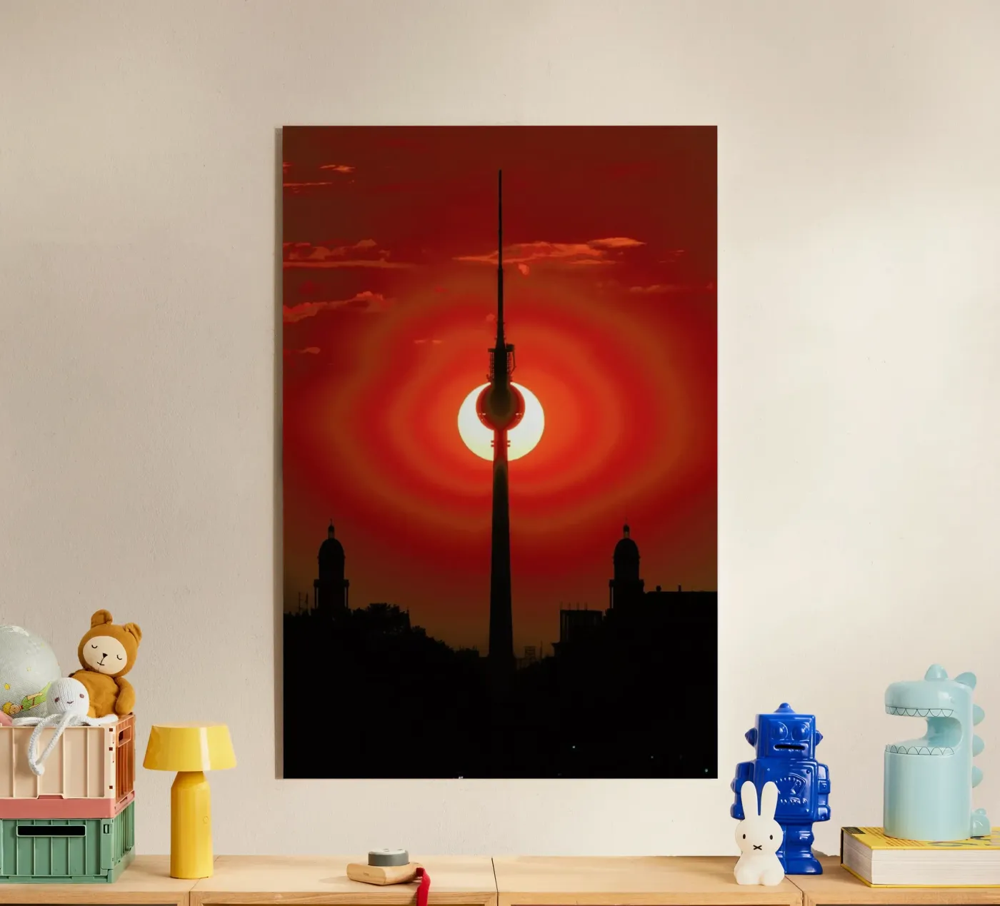 Berlin - Partial Eclipse - Jean Claude Castor acryl van Pictufy