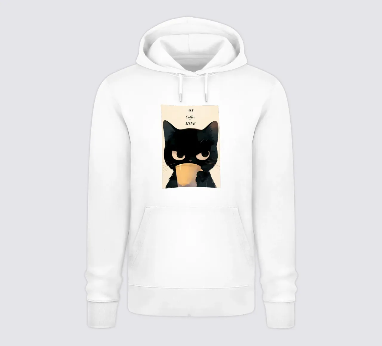 Café Grumpy Cat sweat à capuche de Bartosz Powalka