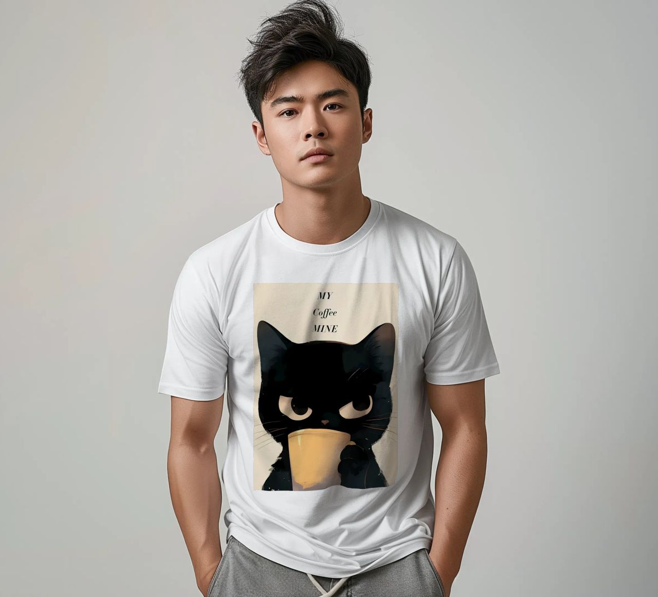 Caffè Grumpy Cat t-shirt da Bartosz Powalka