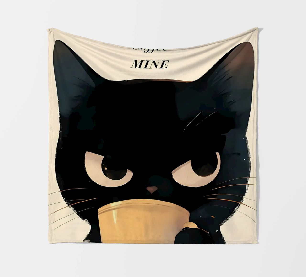 Caffè Grumpy Cat coperta in pile da Bartosz Powalka