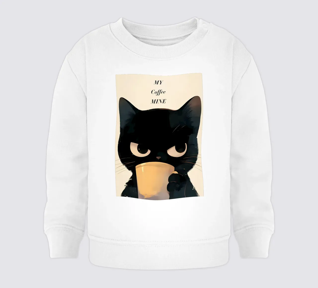 Café Grumpy Cat sudadera de bebé de Bartosz Powalka