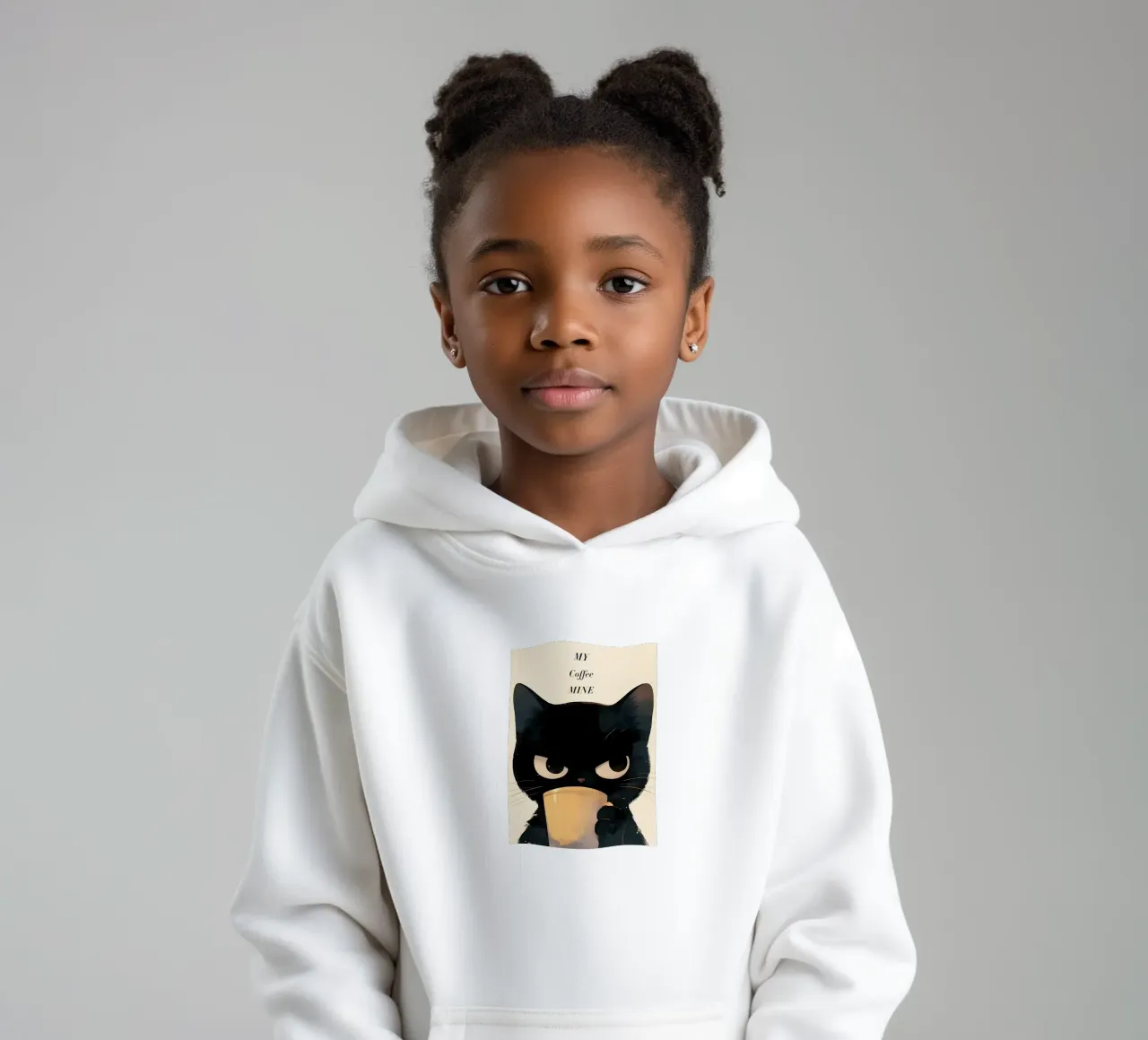 Caffè Grumpy Cat felpa bambino con cappuccio da Bartosz Powalka