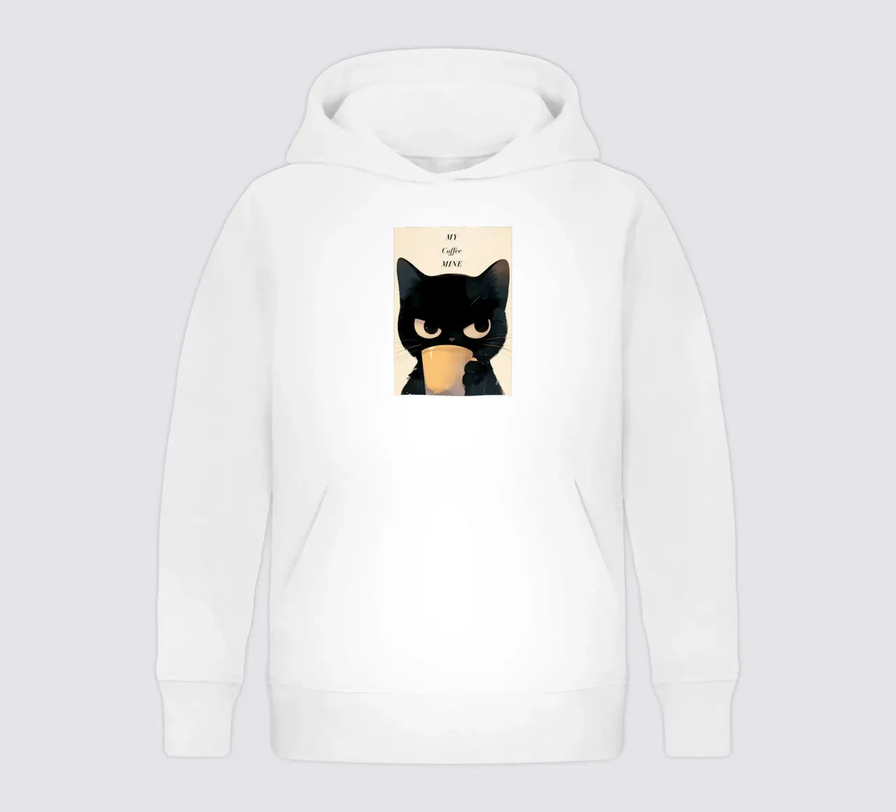 Caffè Grumpy Cat felpa bambino con cappuccio da Bartosz Powalka