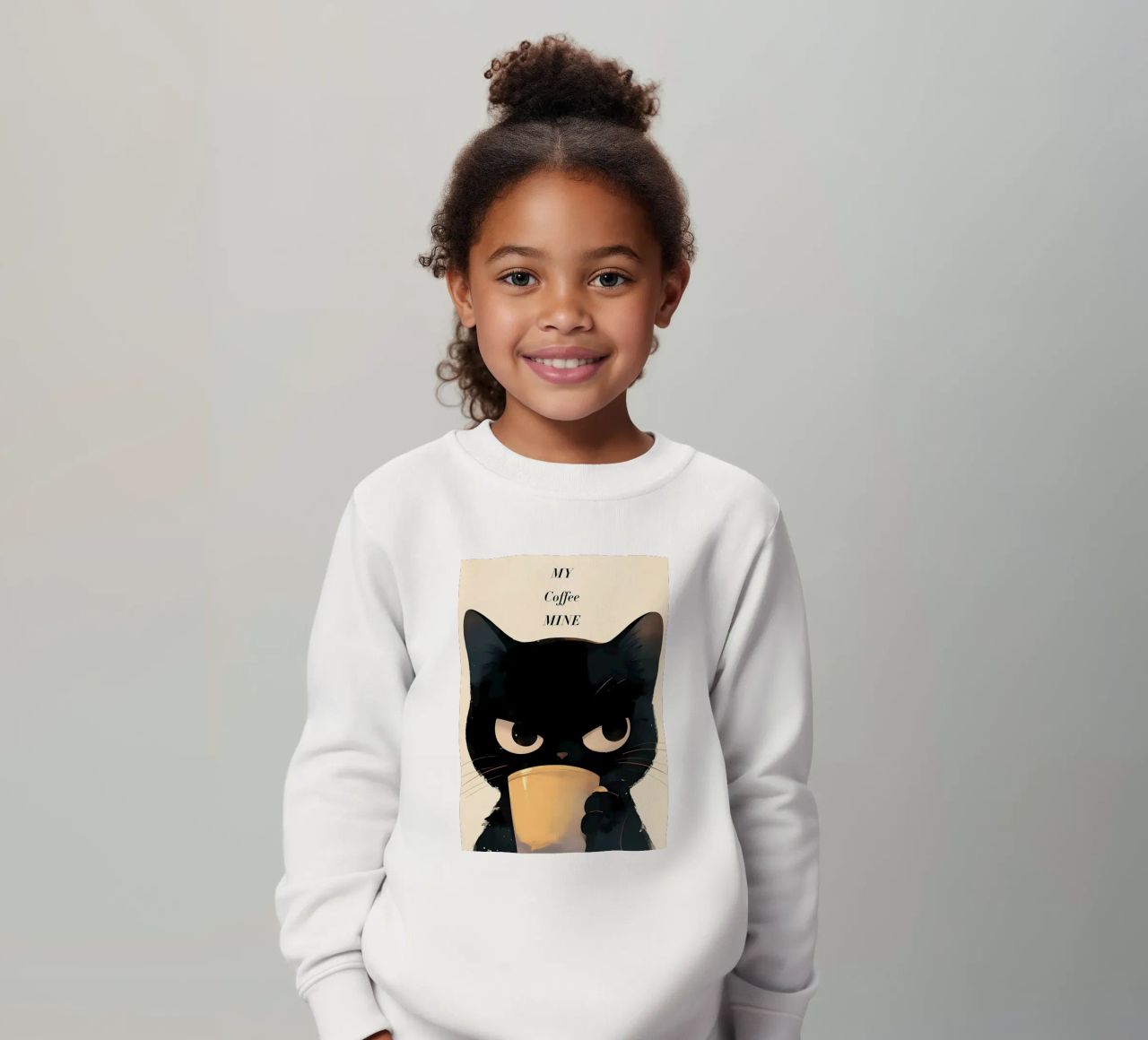 Caffè Grumpy Cat felpa bambino da Bartosz Powalka