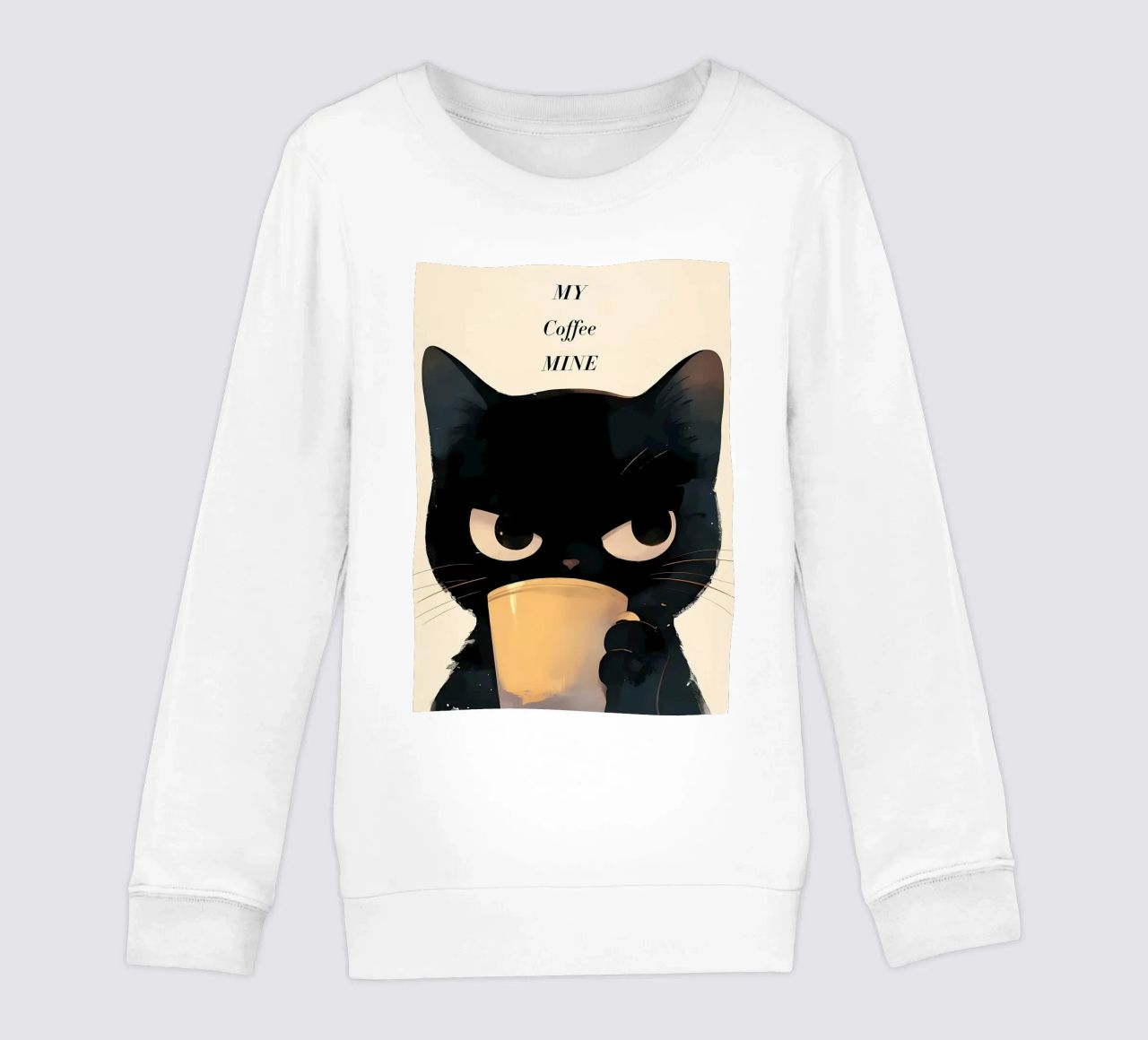 Caffè Grumpy Cat felpa bambino da Bartosz Powalka