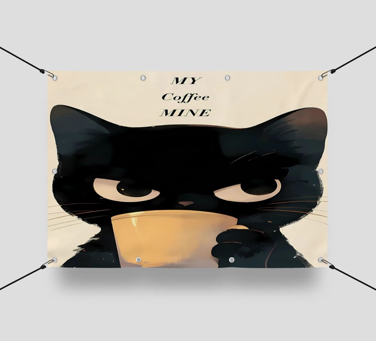Caffè Grumpy Cat telo in pvc da Bartosz Powalka