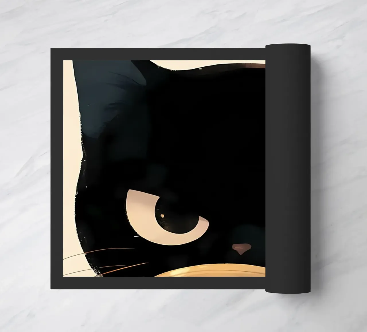 Grumpy Cat Kaffee Fußmatte von Bartosz Powalka