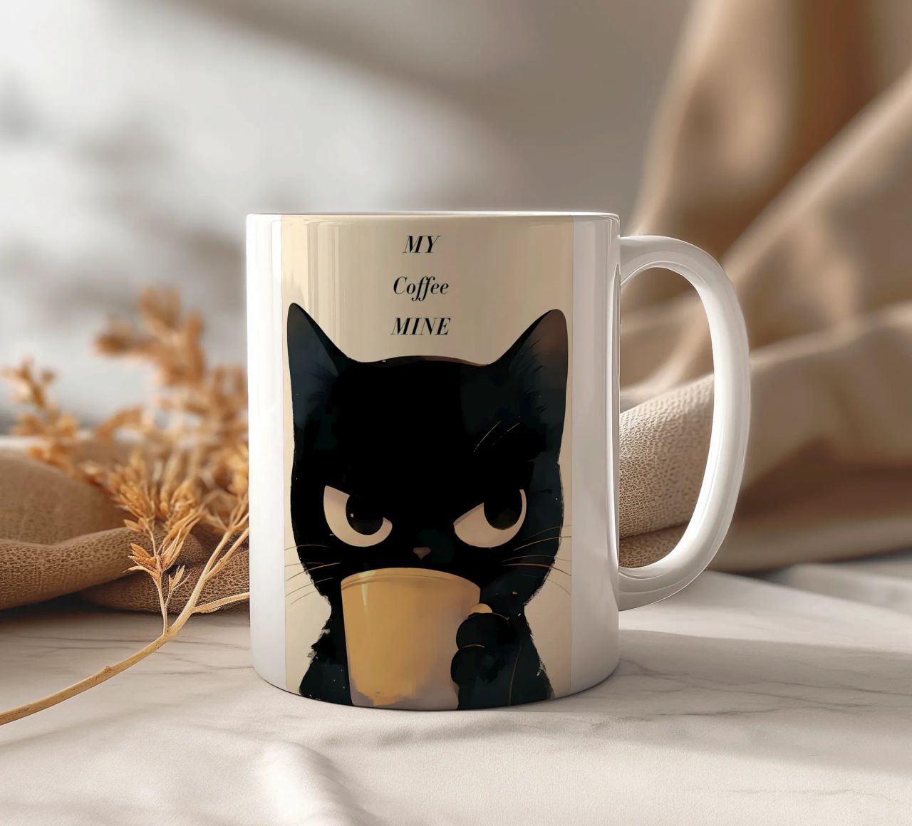 Grumpy Cat Kaffee Keramik Tasse von Bartosz Powalka