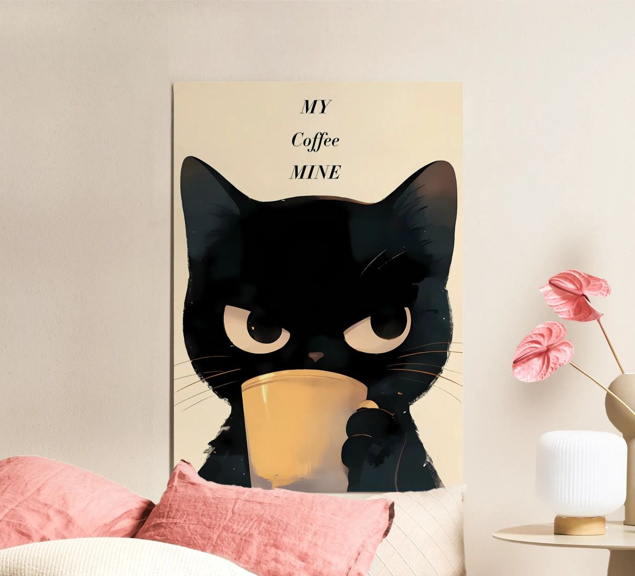 Caffè Grumpy Cat alluminio dibond da Bartosz Powalka