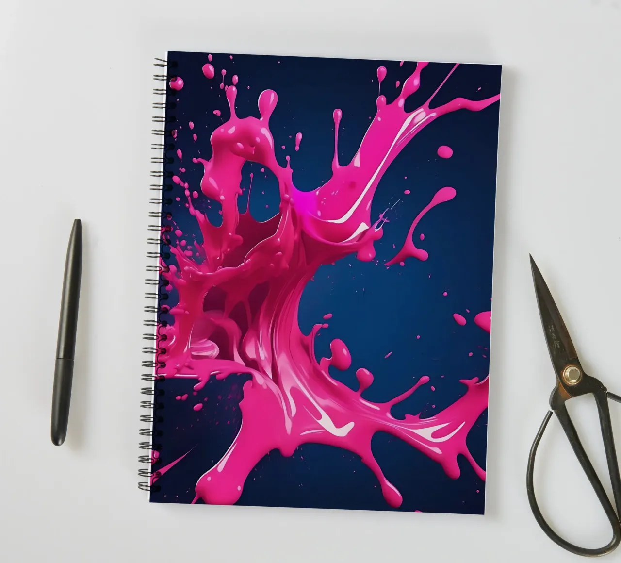 Colour splash_1 spiral notebook by Pink- und LoveArt by LK