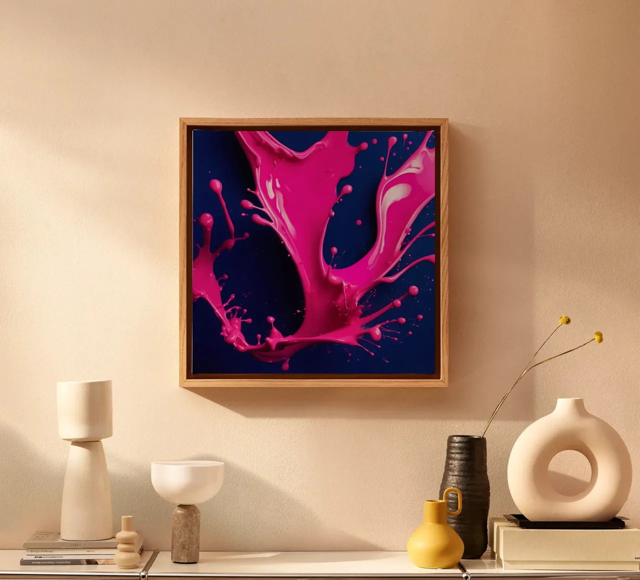 Schizzo di colore_2 tela con Cornice a cassetta da Pink- und LoveArt by LK