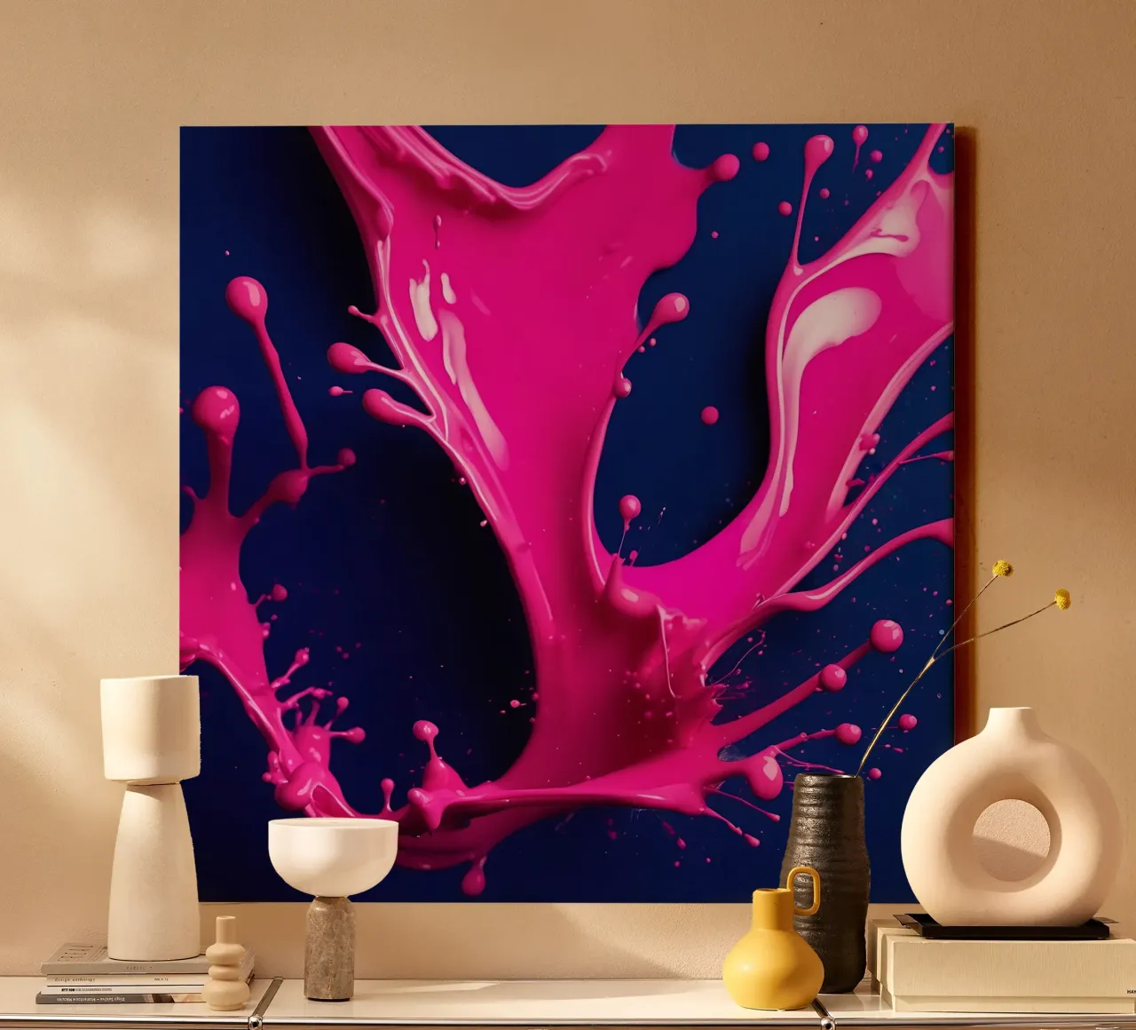 Schizzo di colore_2 tela con Cornice a cassetta da Pink- und LoveArt by LK