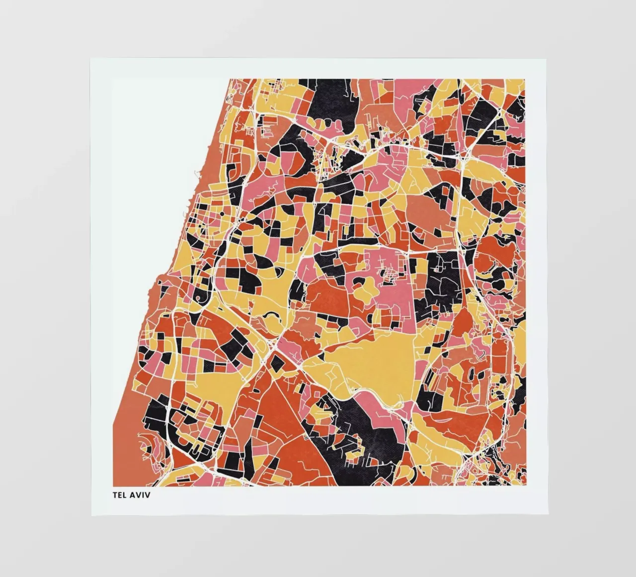 Tel Aviv II pellicola backlit da The Cartography Collection