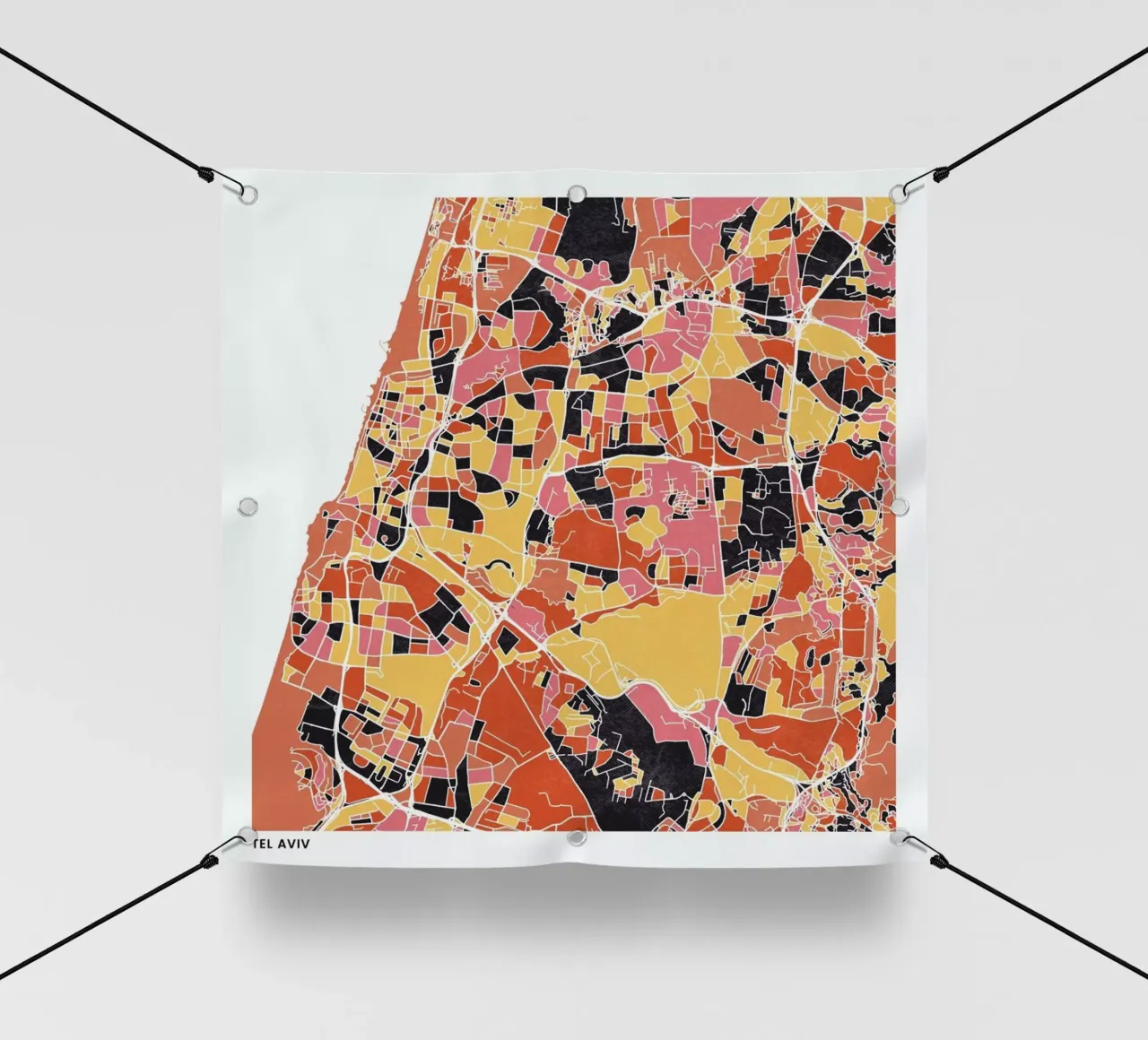 Tel Aviv II telo in pvc da The Cartography Collection