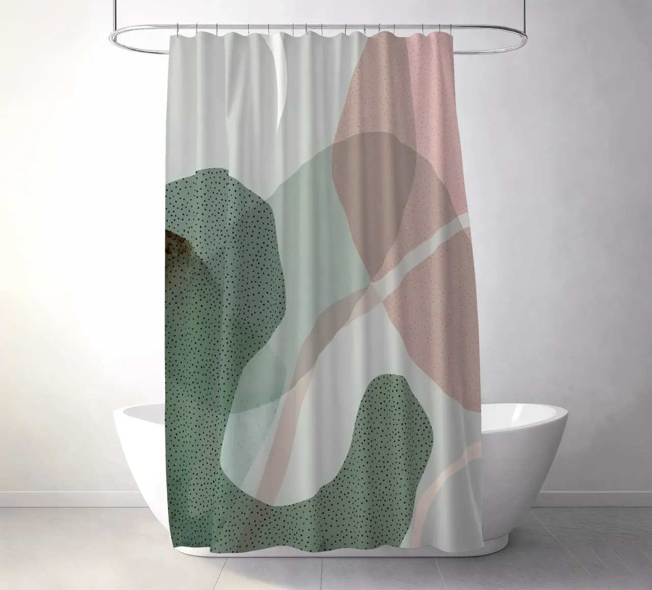Mid Century Modern Vibe shower curtain by Aiden Garcia