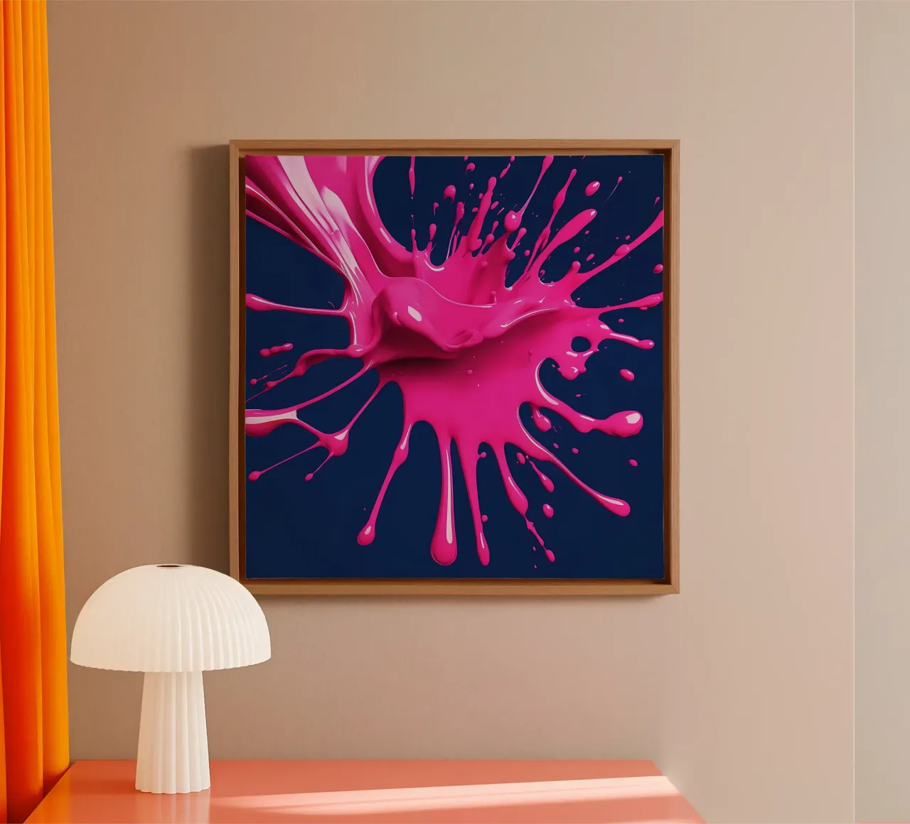 Schizzi di colore_3 tela con Cornice a cassetta da Pink- und LoveArt by LK