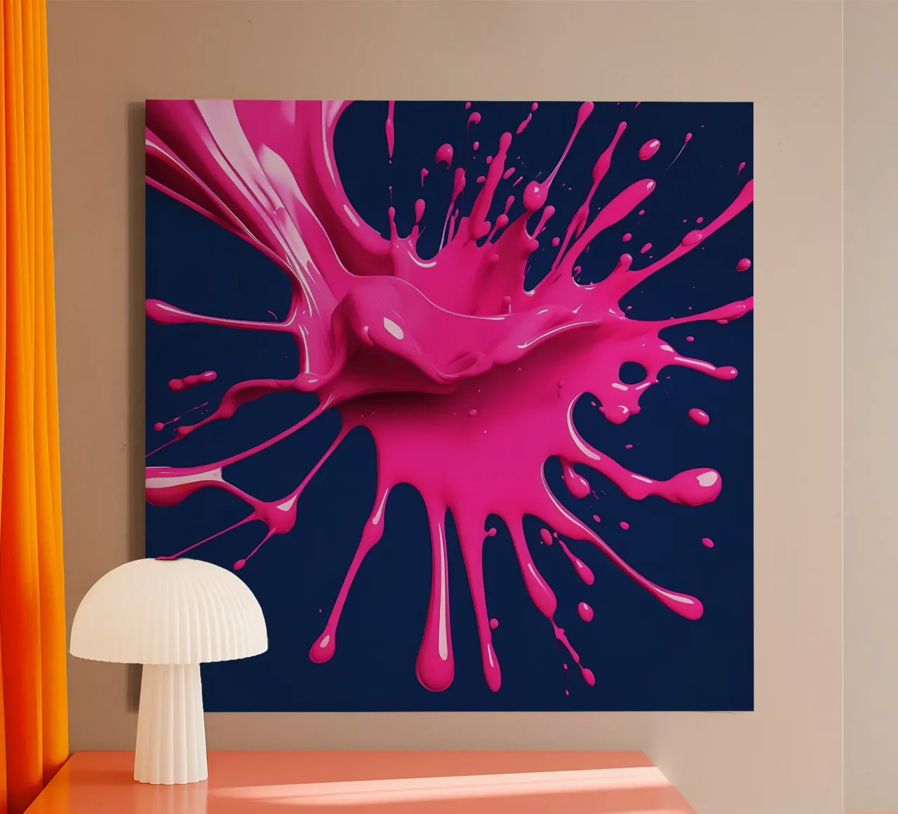 Schizzi di colore_3 tela con Cornice a cassetta da Pink- und LoveArt by LK