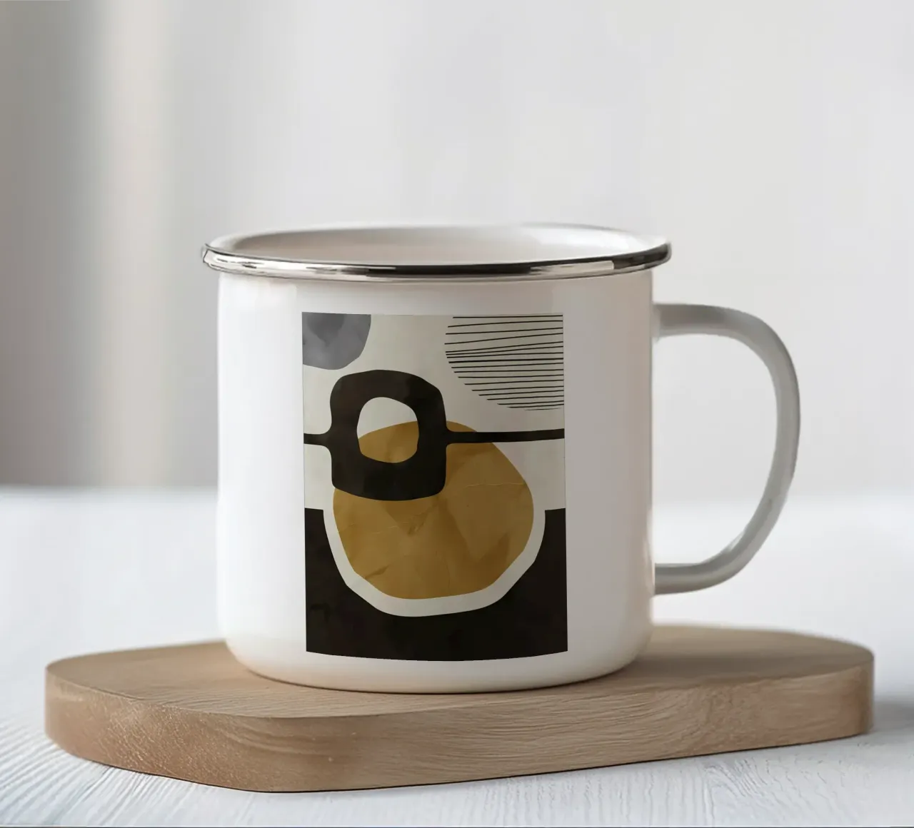 ASTRATTO ORGANICO 42D tazza in smalto da Aiden Garcia